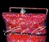 Swarovski Fire  Rock Red Curved Clutch