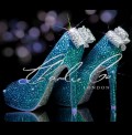 4  5 or 5.5 Deep Sea Crystal Jewelled heels