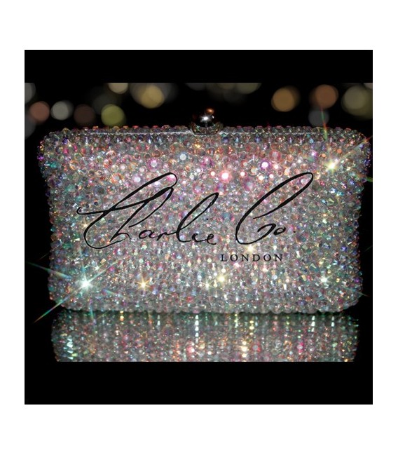 Glass AB Crystal Clutch Bag