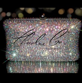 Glass AB Crystal Clutch Bag