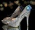 4  5 or 5.5 Bella Blue Bow Crystal Heels