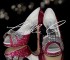 3.5 Pink Crystal Mesh Bow Heels