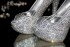 4  5 or 5.5 Diamond Bow Crystal heels