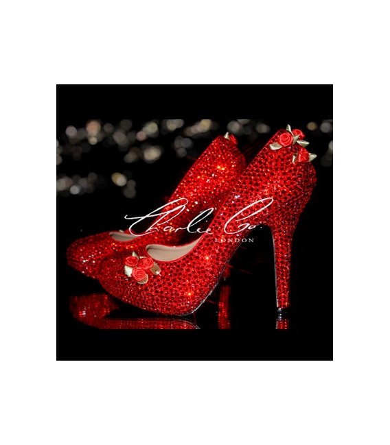 5 Scarlet Rose  Crystal Stilettos