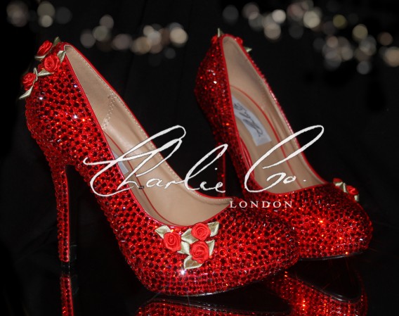 5 Scarlet Rose  Crystal Stilettos