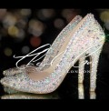 4 or 5 Swarovski  Glass Vintage AB Pointed Stilettos