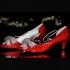 2.5 Red Crystal Mesh Bow Heels