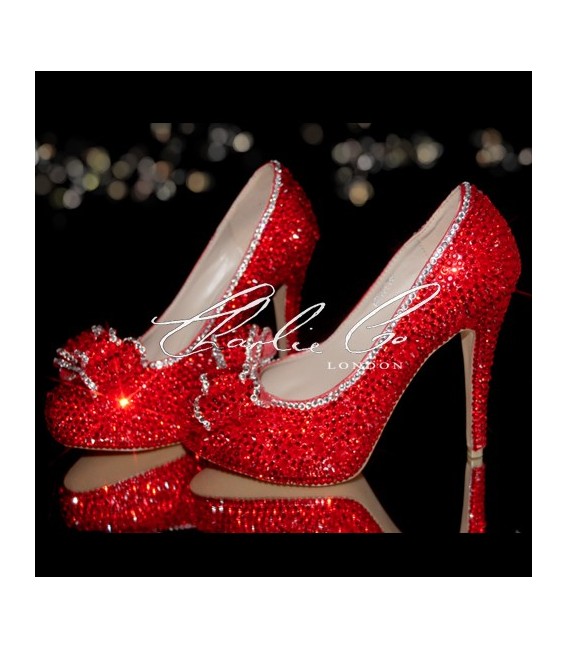 4.5 2018Ruby Red Crystal Heels