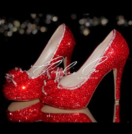 4.5 2018Ruby Red Crystal Heels