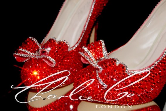 4.5 2018Ruby Red Crystal Heels