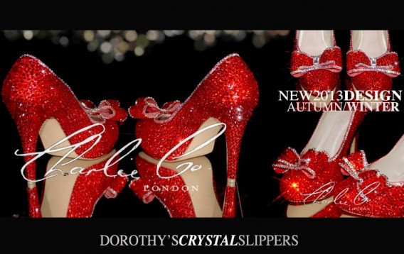 4.5 2018Ruby Red Crystal Heels