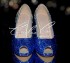 5 or 4 Blue Rain Crystal Heels