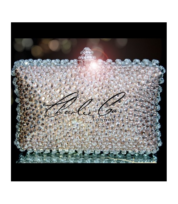 Swarovski Crystal Vintage Champagne Trim Clutch