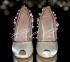 4 or 5 Pink Satin Rose Crystal Heels