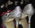 3 Crystal bow cut away heels