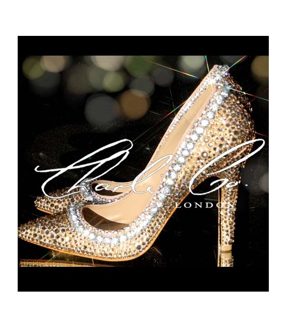 4 or 5 Swarovski Vintage Champagne Pointed Toe Heels