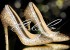 4 or 5 Swarovski Vintage Champagne Pointed Toe Heels