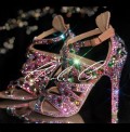 4 Jungle Jewel Crystal Sandal Heels