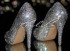 4 or 5 Clear Crystal Closed Toe Heels