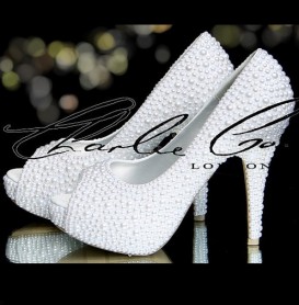4 or 5 White Pearl Heels