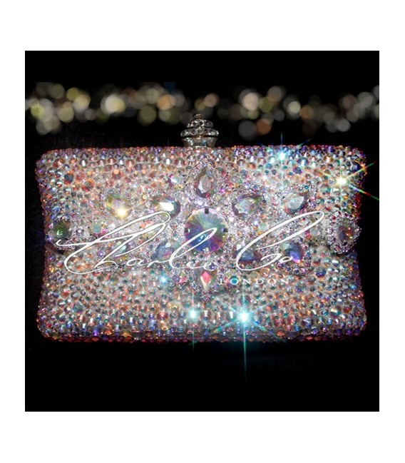 Juliette Crystal Detail Glass Crystal Clutch Bag