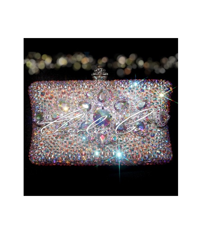 Juliette Crystal Detail Glass Crystal Clutch Bag