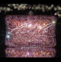 Light Rose AB Half Swarovski and Glass Crystal Clutch Bag