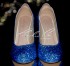 4 or 5 Sapphire AB Blue Crystal Closed Toe Heels