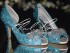 3.5 Tiffany Blue Diamond Bow Crystal Cut Away Heels