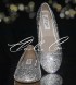 0 Clear Crystal Round Toe Flat Pumps