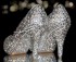4 or 5 Ivory Pearl  Clear Diamond Heels