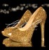 3 4 or 5 Platinum Gold Peep Toe Shoe  Bag Set