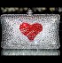 Red Heart Crystal Clutch Bag