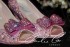 4 Pink Rose Garden Crystal Heels  Bag Set