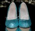 4.5 Aquamarine Tiffany Crystal Closed Toe Court Heels