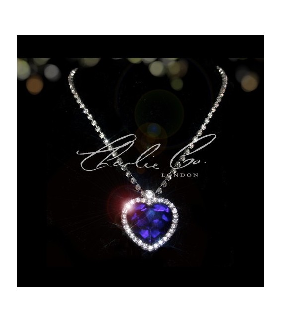 TitanicsHeart Of The Ocean Swarovski Sapphire Necklace