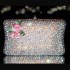 Dolls House 3D Flower Crystal Hardcase Clutch Bag