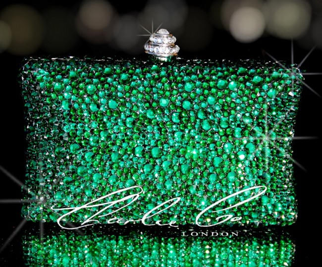 emerald green clutch bag