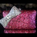 Pretty In Pink Crystal Clutch Bag