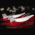 0 Ruby Red Crystal Bow Flats