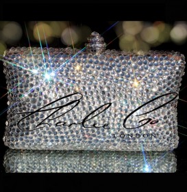 Glass Clear Crystal Clutch Bag